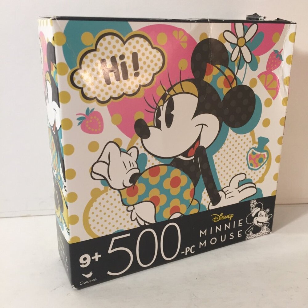 Disney Minnie Mouse Pop Art 500 Piece Jigsaw Puzzle 11”x 14” NEW Complete